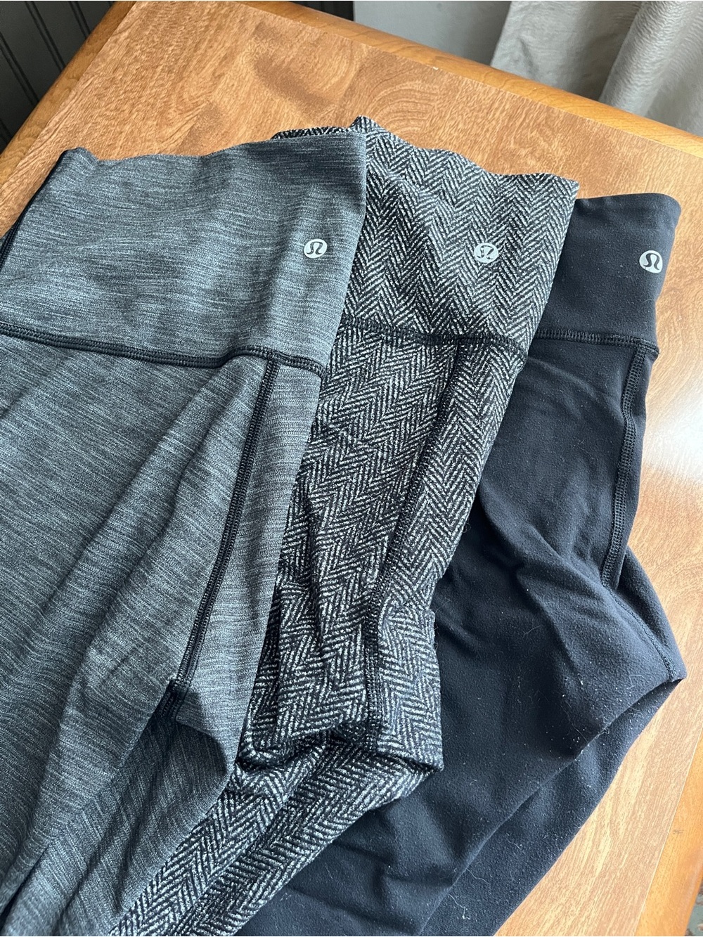 lululemon athletica Women's Legging Trio — Charcoal, Herringbone Gray & Black